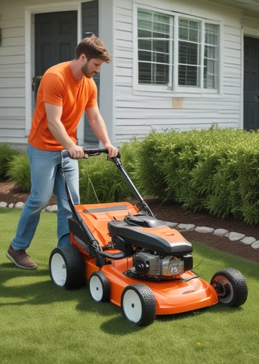 A veteran proudly standing in a well-maintained garden, showcasing expertise.