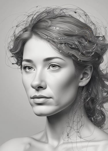 Close-up of a digital personality interface glowing subtly against a dark, elegant background.