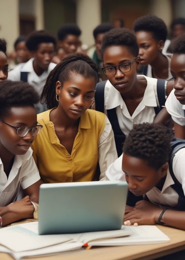 A smiling young woman proudly holding her IT certification in a classroom setting.