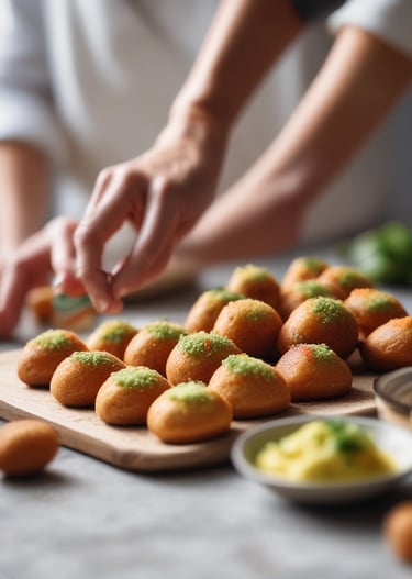 Artisan hands delicately preparing brigadeiros, showcasing the sweet treat’s rich chocolate texture.