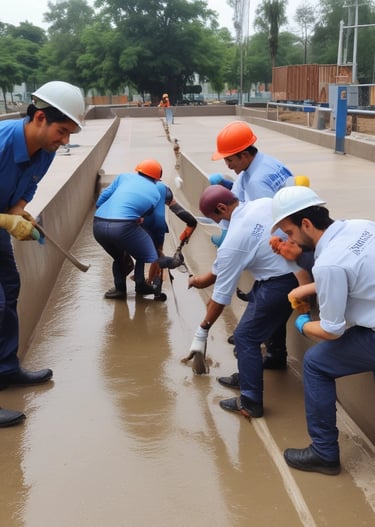 Close-up of smooth, glossy epoxy flooring in a modern commercial space.