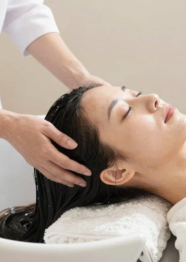 Expert esthetician applying a facial mask in a serene treatment room