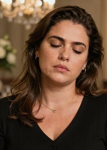 Portrait of a warm, welcoming female doctor in a natural-toned clinic.