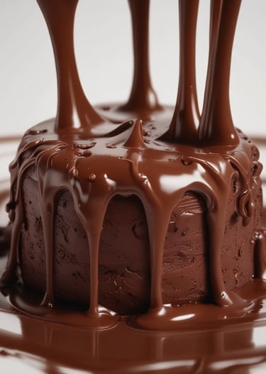 gere chocolate derretido em 4k