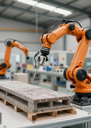 Close-up of hands assembling a precision-cut modular panel in a bright workshop.