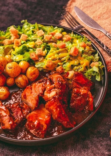 Costillas a la BBQ en Rustic la Tebaida Quindío