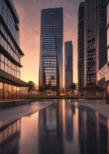 a building with a tall tower in the middle of it