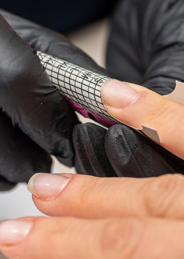 Extension ongle aux chablons pérols- manucure-nail art