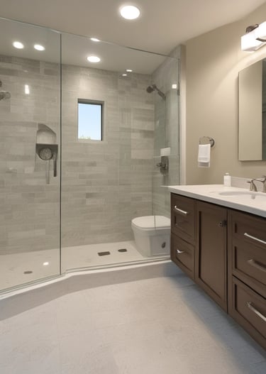 A freshly painted garden fence with vibrant colors on a sunny day.