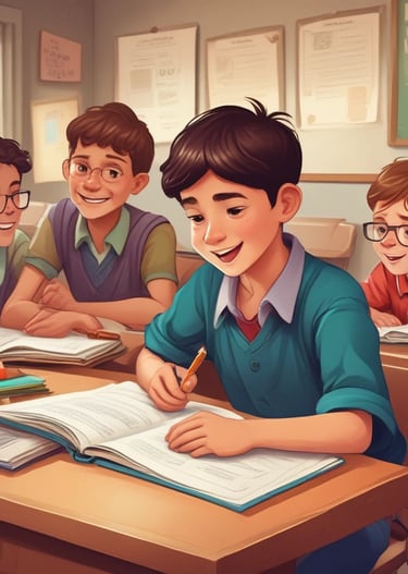 A student practicing English conversation online with a teacher.