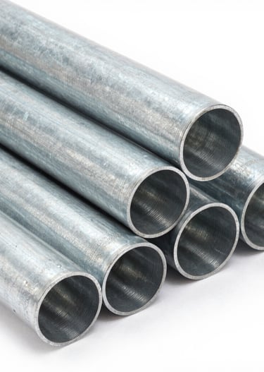 Close-up of steel rods neatly stacked, showcasing texture and strength.