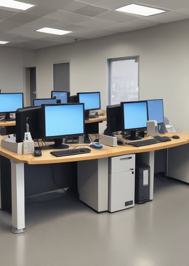 men sitting in front of their laptop computer