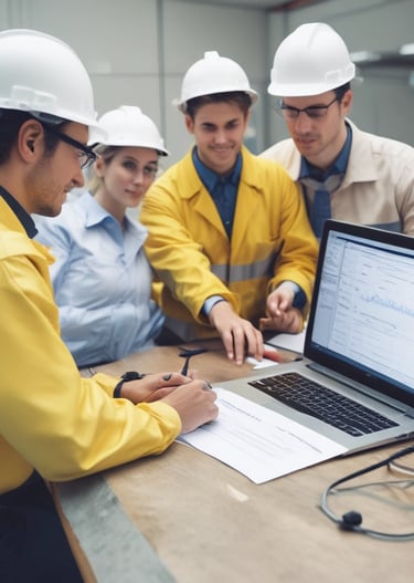 A retail store interior featuring a wooden customer service desk with the logo of an eyewear company 'lenskart.com' prominently displayed. Several small stacks of product boxes and informational pamphlets are placed on the desk. Behind the desk, a wall with a wood panel design displays a large eyeglasses logo. The lighting is bright with recessed ceiling lights, and there are security cameras visible. On the floor, a few cardboard boxes are stacked to the side.