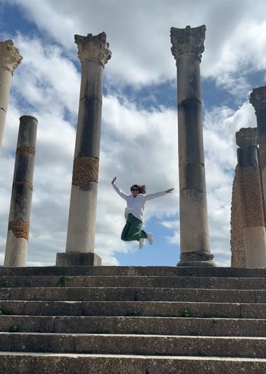 US Morocco Tours touring ancient Roman ruins in Morocco Meknes