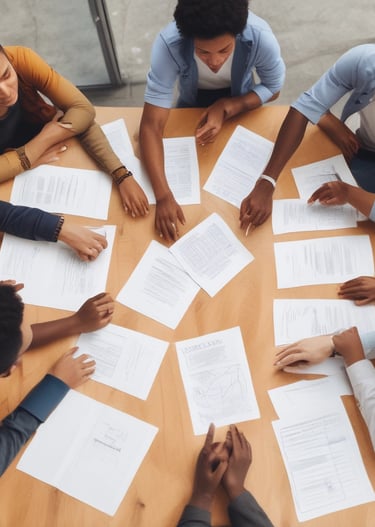 A team of professionals discussing legal strategies.