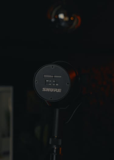 Vocal recording setup at Vault Studio near Ramstein Air Base