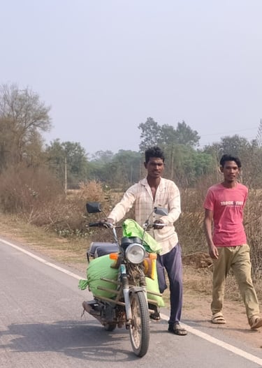 person on the road with bike