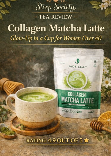 Steep Society Tea Review: Jade Leaf Match Collagen Matcha Latte