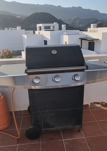 A barbecue overlooking the National Park of Andalusia