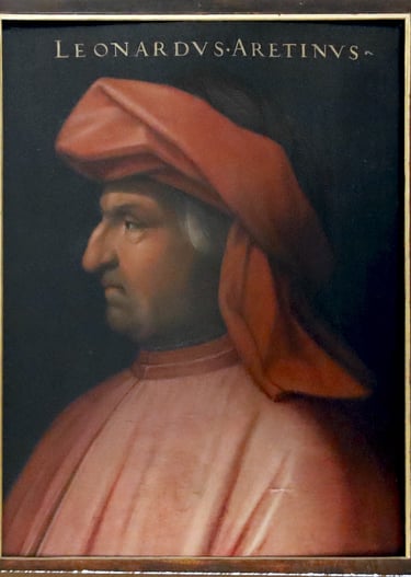 Leonardo Bruni, the ultimate bookish humanist, portrait by Cristofano dell'Altissimo