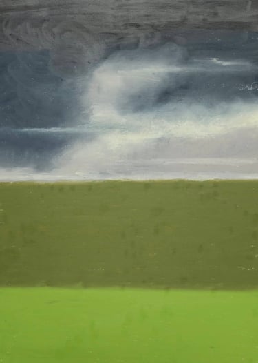 Zeeland #12 drawing by Tim Grosvenor, pastel on paper capturing serene horizons and gentle colors in