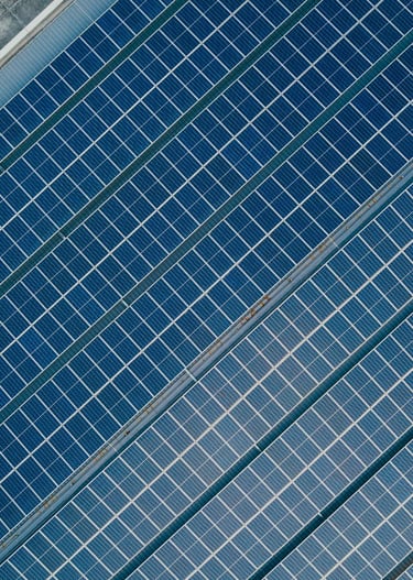 Solar panels on a roof