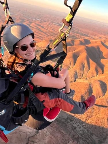 A tandem flight with an expert instructor