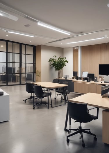 Before and after transformation of a cozy home office space