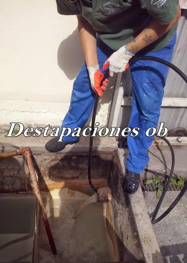 destapaciones de cañerias claocales y pluviales OB