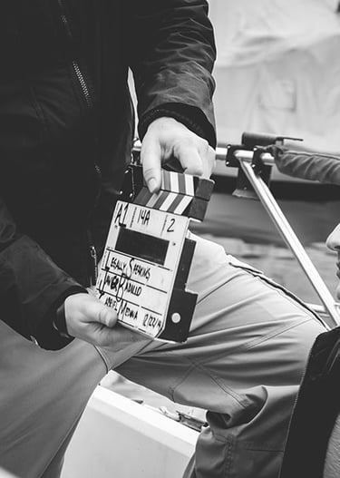 Actor Michael Germant waits for his scene on the set of Legally Speaking
