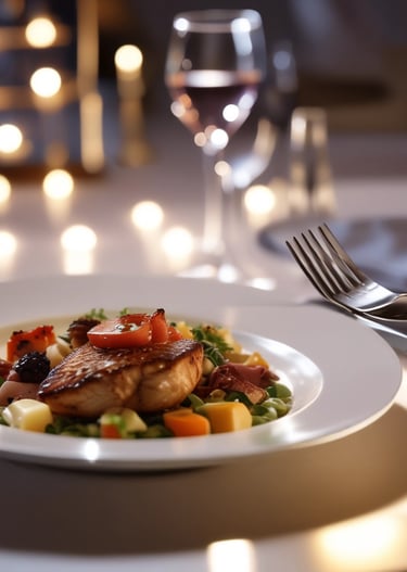 Close-up of a colorful, quick-to-make dessert on a rustic wooden table.