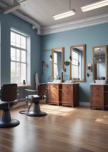 A friendly small business owner checking review reports on a tablet in their shop.