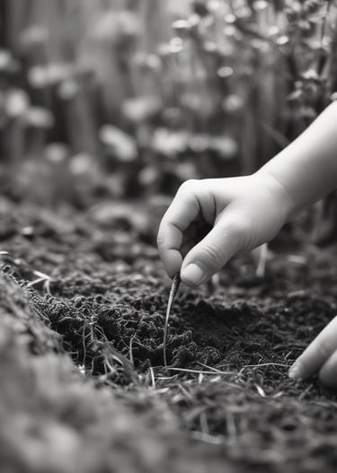 Hands planting a young tree symbolizing growth and future.