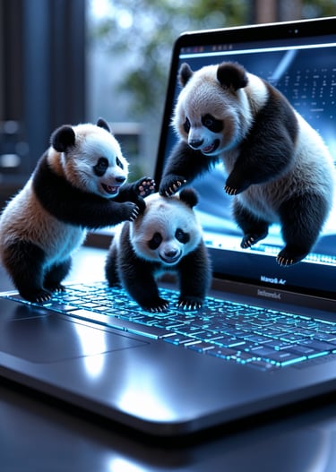 Tech savvy team panda.