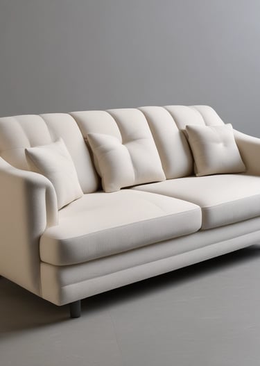 A detailed image of tufted upholstery with a diamond pattern and buttons securing the fabric at regular intervals. The texture of the material is clearly visible, with a soft sheen indicating high-quality leather or a similar material.