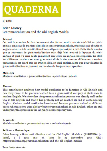 quaderna 1 brian lowrey