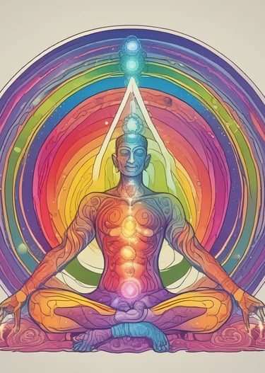 A stack of smooth, rounded stones is balanced in the center against a dark background. Three small tealight candles with gentle flames are positioned around the stones, casting a warm glow.