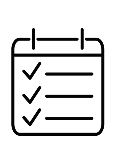 Símbolo de uma agenda, indicando agendamento simples e eficaz