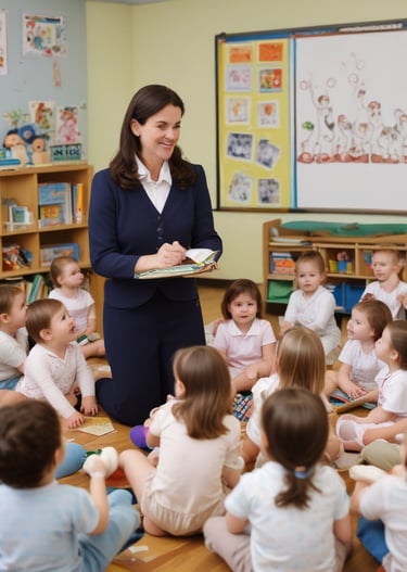 A parent using a mobile device to check updates about their child.