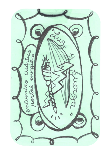 dibujo en lapicera sobre la luz y fuerza