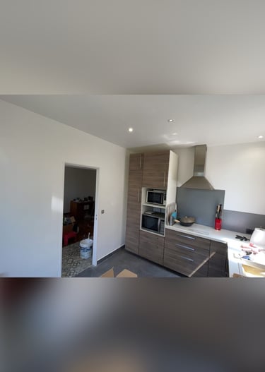 Rénovation, Peinture, Toile de verre, Enduit, Vernis