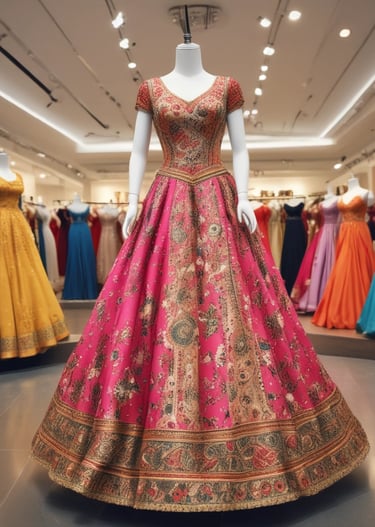 A well-organized display of branded merchandise with a minimalist aesthetic. The items include bottles, cups, a sneaker, bags, and other accessories, all featuring a distinctive percentage symbol on a white or neutral background. The display is set against a white brick wall, giving an industrial feel.