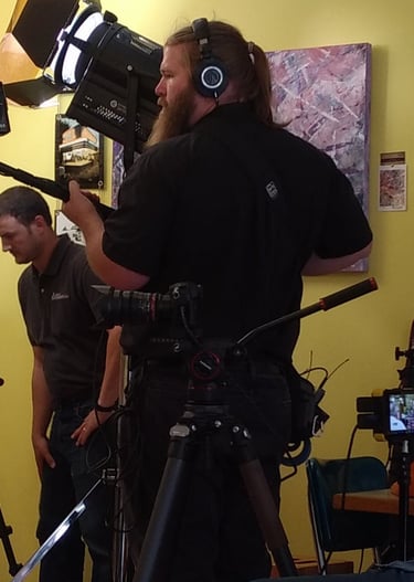 Davison Schanno stepping in as audio engineer. 2019 The Perfect Candidate BTS