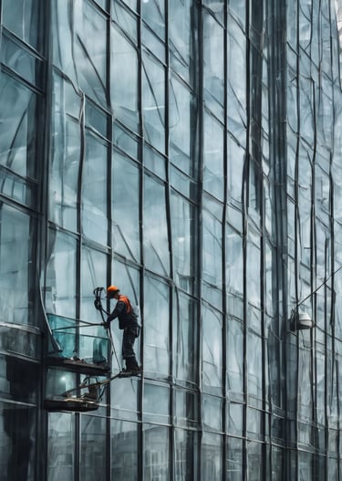 woman kneeling in front of front-load clothes washer inside laundry shop