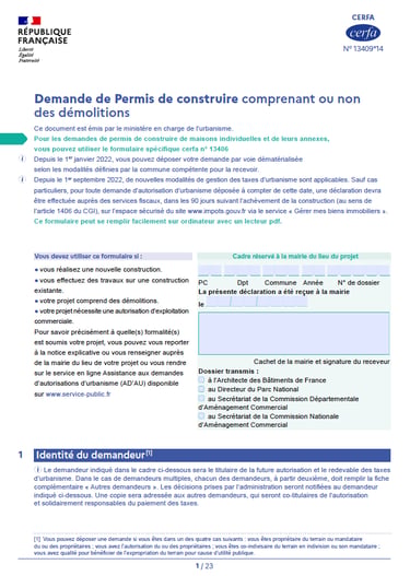 Formulaire CERFA PC - annexes - batiment professionnel - permis de construire - office-plan orléans