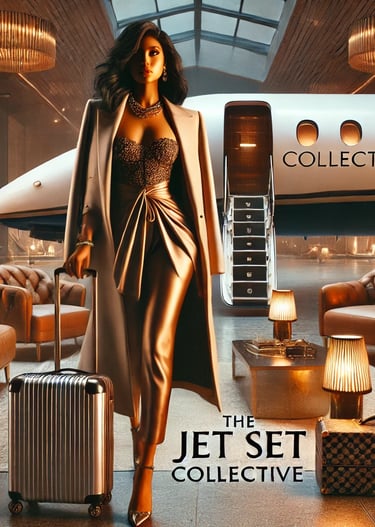 beautiful woman with a suitcase walking away from a jet