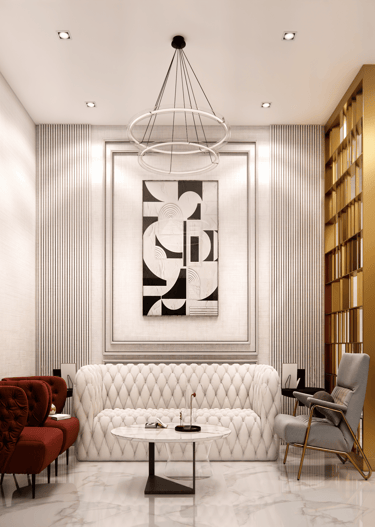 Modern Living Room Interior Design by CASA DESIGNERS in Bangalore