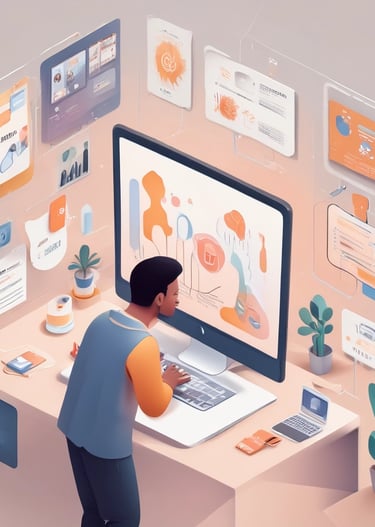 Close-up of a creative team brainstorming influencer marketing strategies around a laptop.