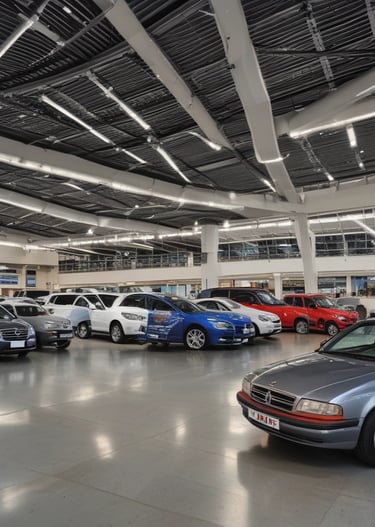A freshly repaired fender on a modern vehicle, gleaming under natural light.