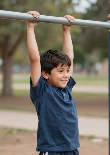 Child focused on a task with supportive adult nearby, illustrating patient guidance.